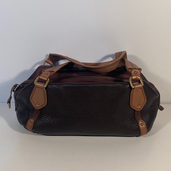 Cole Haan Pebbled Brown Leather Baguette Style Shoulder Bag - Picture 3 of 11